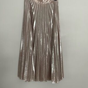 1. State Shimmering Rose Gold A-Line Skirt